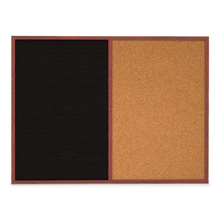 United Visual Products Sliding Door Indoor Enclosed Corkboard, 3 UV9000ACS-BRONZE-SURF